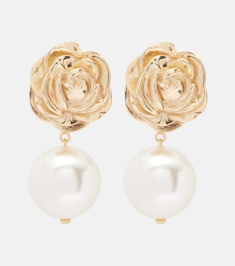 Boucles d'oreilles plaqué or à perles fantaisie | Magda Butrym