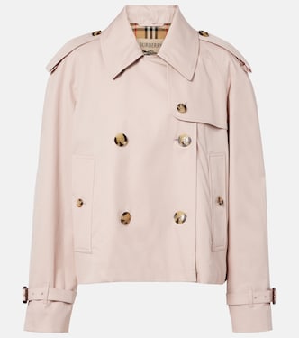 Cropped cotton gabardine trench coat | Burberry