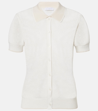 Crochet cotton polo shirt | Stella McCartney
