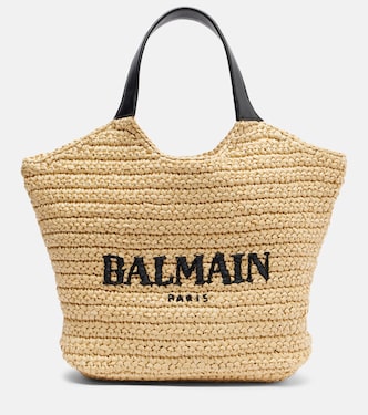 Tasche mit Henkel in Raffiabast-Optik | Balmain