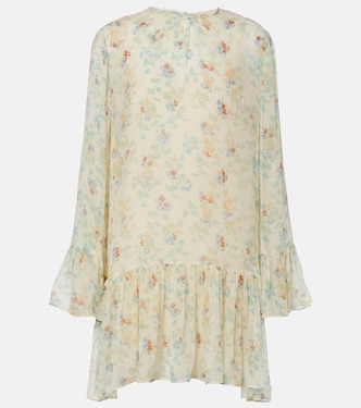 Emmeline floral ruffled silk minidress | Ulla Johnson
