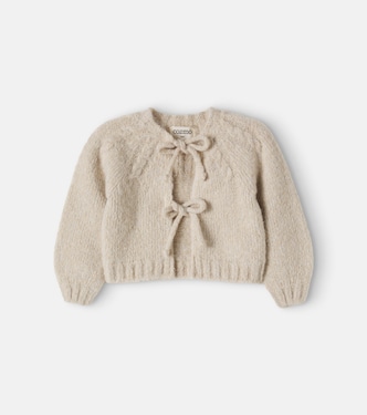 Loira Baby tie-detail cardigan | Cozmo