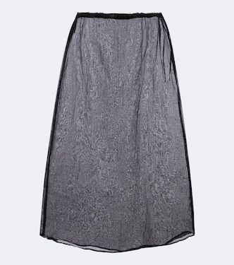 Cotton organdy midi skirt | Prada