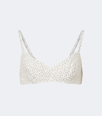 Polka-dot silk organza bra top | SIR