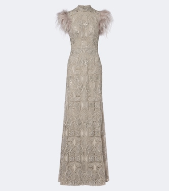 Robe longue en guipure | Georges Hobeika