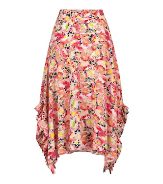 Ashlyn floral silk midi skirt | Stella McCartney