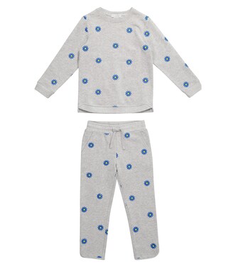 Floral cotton sweatshirt and pants set | Stella McCartney Kids
