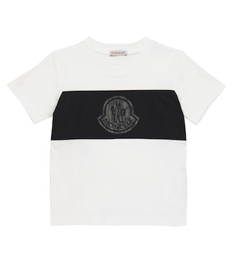 T-shirt en coton à logo imprimé | Moncler Enfant