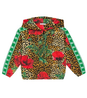 Sweat-shirt à capuche imprimé en coton | Dolce&Gabbana Kids