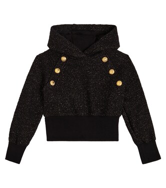 Cotton and wool-blend hoodie | Balmain Kids