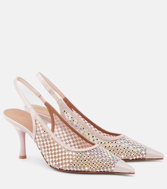 Vesper 70 embellished slingback pumps | Malone Souliers