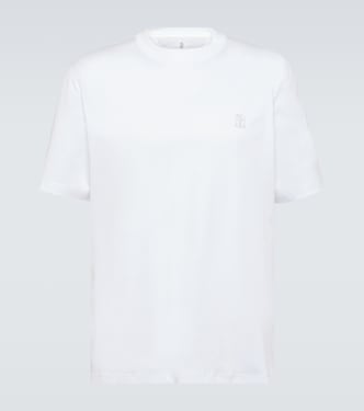 Logo cotton jersey T-shirt | Brunello Cucinelli