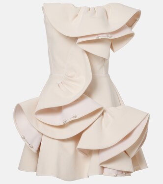 Bridal embellished ruffled minidress | Maticevski