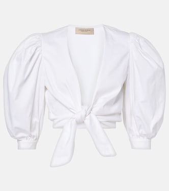 Cotton-blend crop top | Adriana Degreas