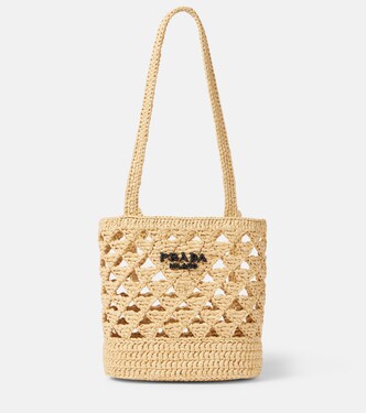Borsa in crochet con logo | Prada