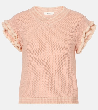 Ruffled wool top | Chloé