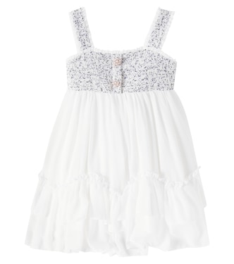 Tweed and chiffon dress | Patachou