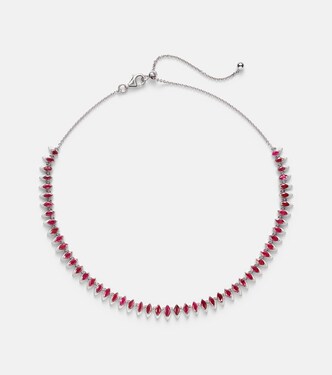 18kt white gold choker with rubies  | Kamyen