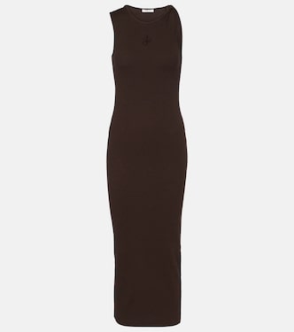 Embroidered cotton maxi dress | JW Anderson
