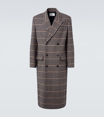 Houndstooth wool overcoat | Saint Laurent