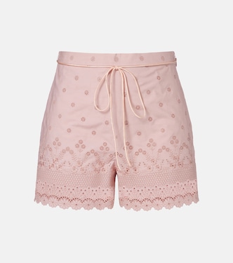 Embroidered cotton shorts | Valentino