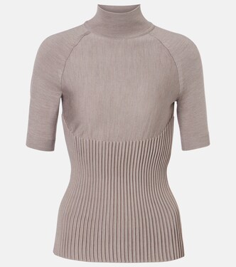 Top à col roulé en laine mélangée | Alaïa