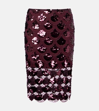 Embellished mesh midi skirt | Rotate