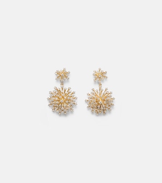 Burst 14kt gold drop earrings with diamonds | Sydney Evan