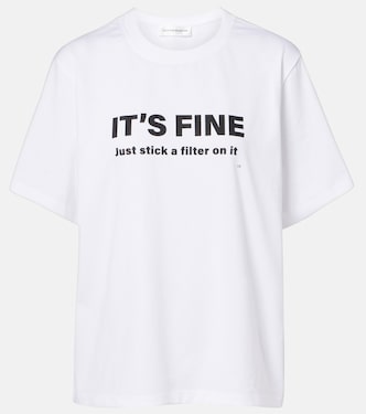 Printed cotton jersey T-shirt | Victoria Beckham