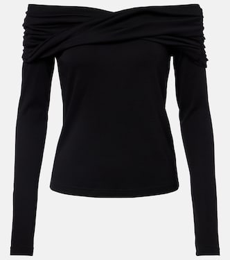 Orafo off-shoulder virgin wool top | Max Mara