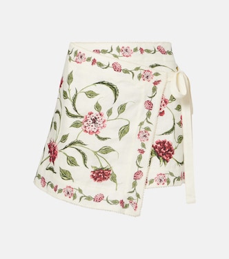 Luna floral linen beach cover-up | Agua by Agua Bendita