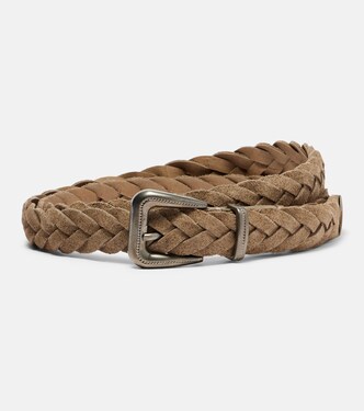 Braided suede belt | Brunello Cucinelli