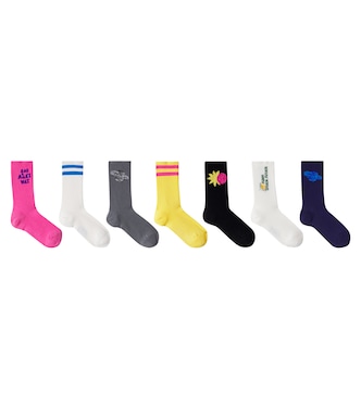 Set of 7 cotton-blend pairs of socks | Mini Rodini