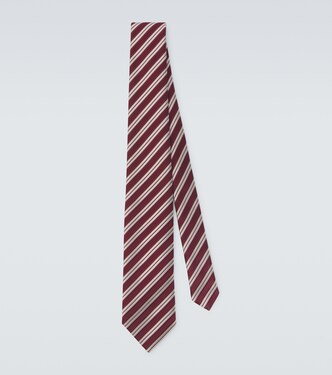 Striped silk jacquard tie | Charvet