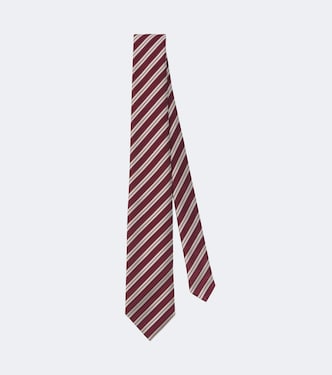 Striped silk jacquard tie | Charvet
