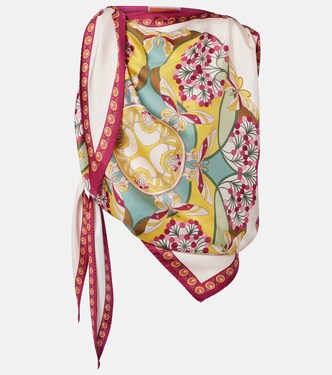 Top Florette Placée en sergé de soie | La DoubleJ