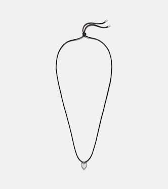 Puffy Heart silver-plated pendant necklace | Jennifer Fisher