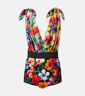 Floral silk-blend playsuit | Dolce&Gabbana