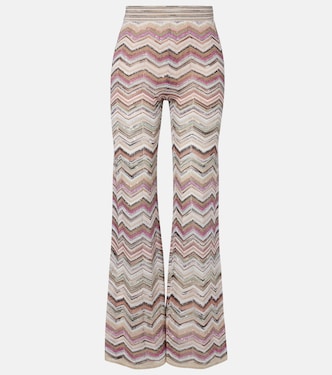 Zigzag lamé wide-leg pants | Missoni