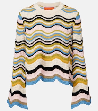 Chevron crochet cotton sweater | La DoubleJ
