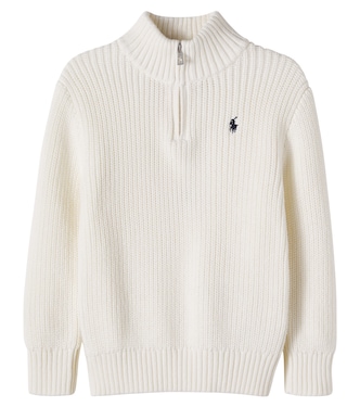 Jersey acanalado de algodón con logo | Polo Ralph Lauren Kids