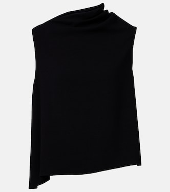 Draped asymmetric crêpe top | Vince