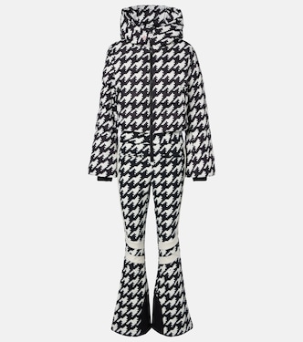 Polar Flare houndstooth down ski suit | Perfect Moment