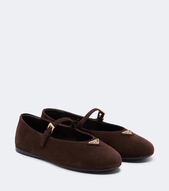 Ballerine Mary Jane in suede | Prada