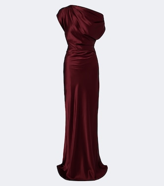 Draped silk satin gown | The Sei