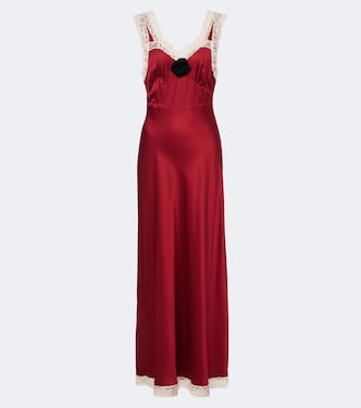 Keily lace-trimmed satin maxi dress | Rixo