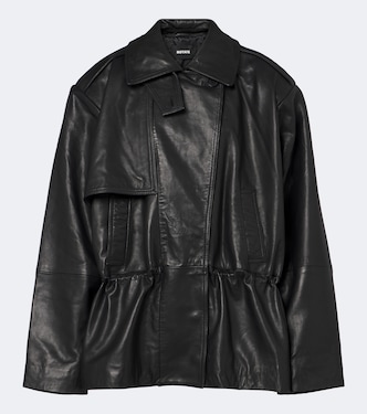 Peplum leather jacket | Rotate