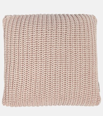 Cotton-blend knit cushion | Brunello Cucinelli