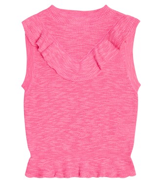 Punto cotton-blend rib-knit top | Morley