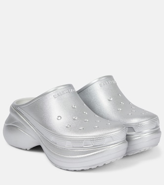 X Crocs Plateau-Pantoletten | Balenciaga